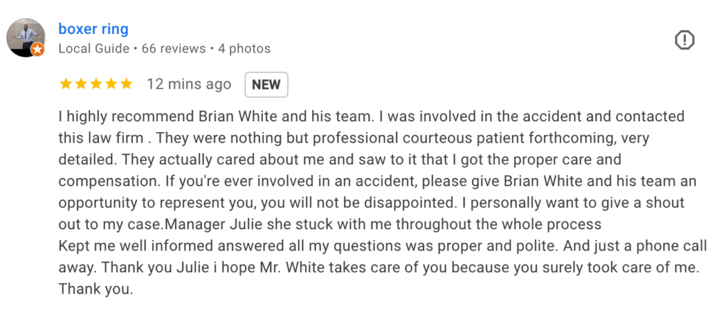 Read Client reviews from Attorney Brian White & Associates - 3120 Southwest Fwy Suite 350, Houston, TX 77098