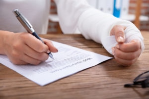Injured worker filing a workers' comp claim