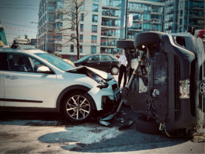 Multi-car accident in Houston.